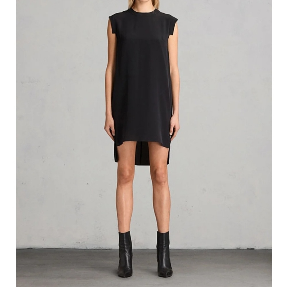 All saints Tonya Lew Silk Dress in forest green